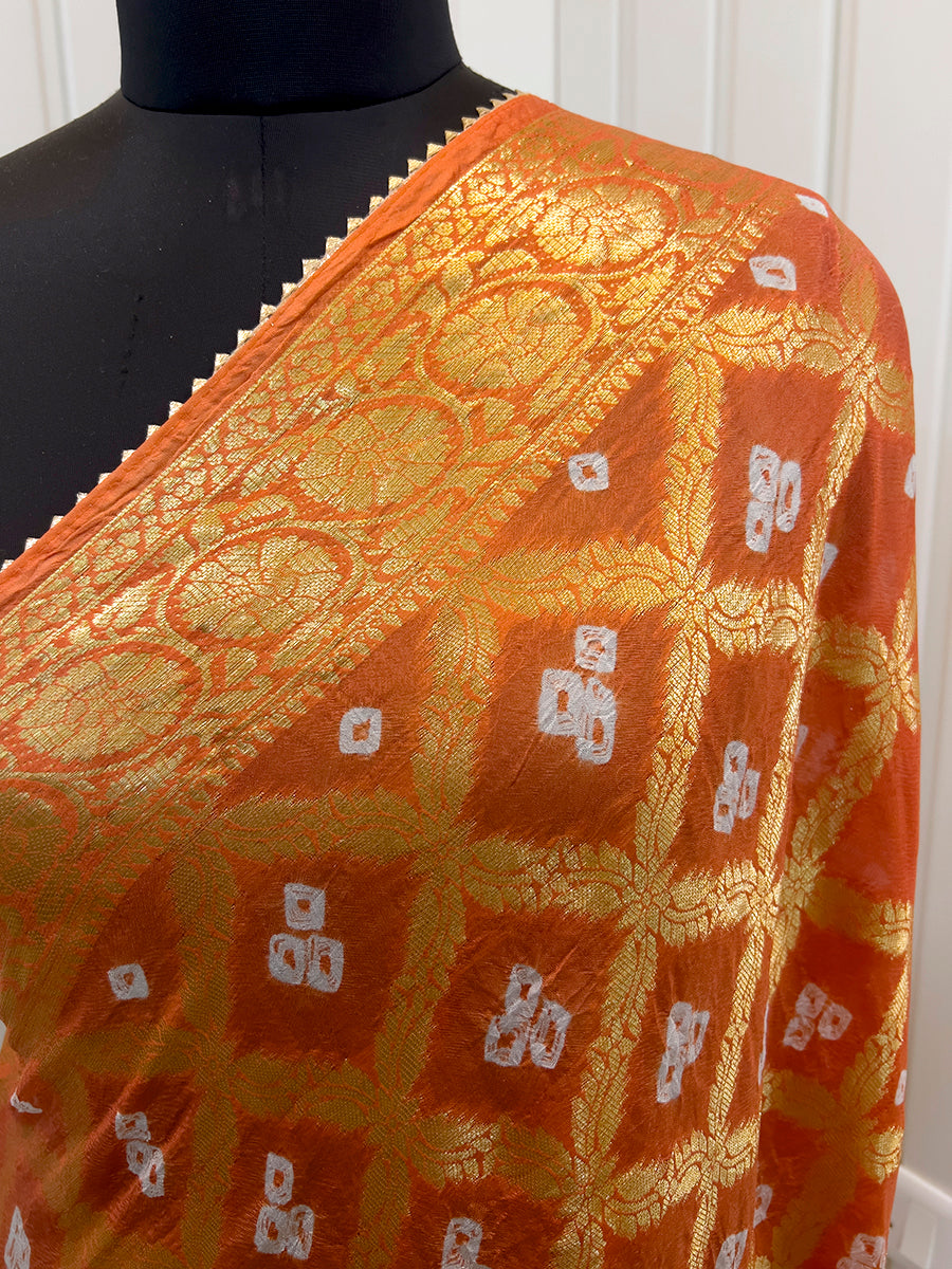 Dhruvi Dupatta - Dark Orange