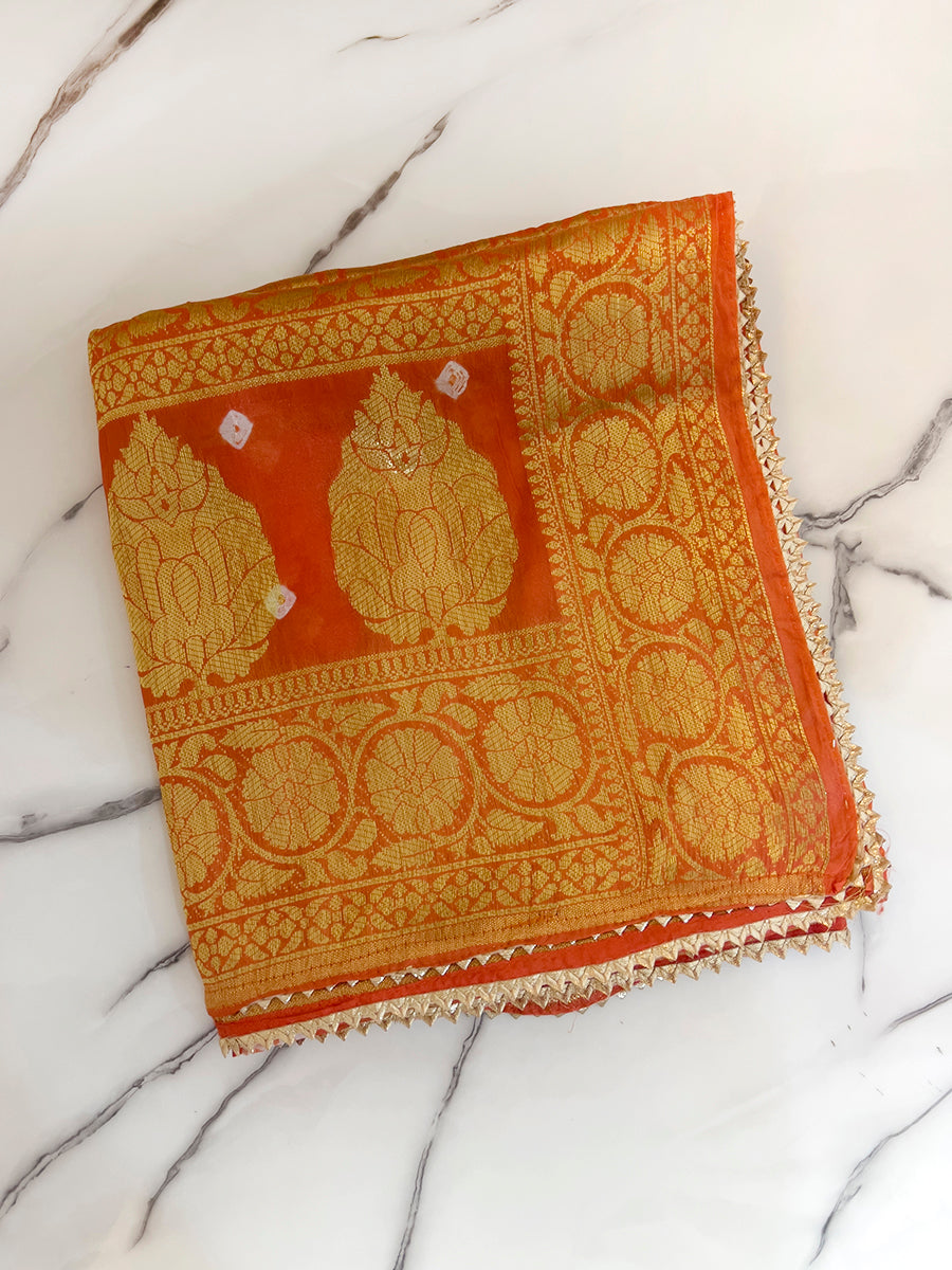 Dhruvi Dupatta - Dark Orange