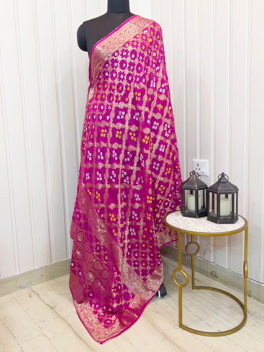 Dhruvi Dupatta - Hot Pink