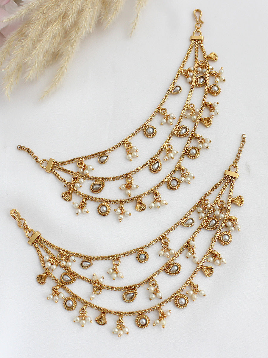 Avnisha Ear Chain / Kaanchain-Gold