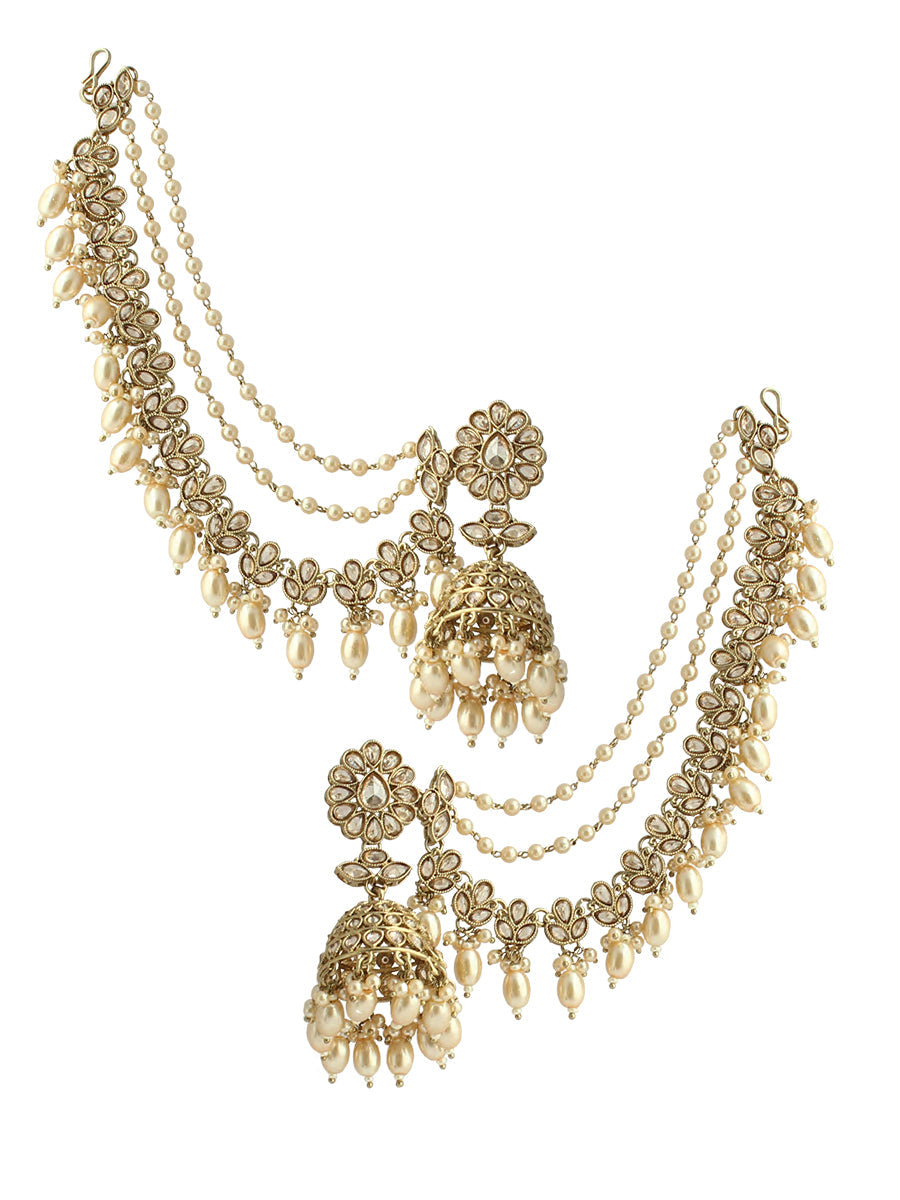 Jhumki Earrings Bahubali Ear Chain Online Buy Bindhani Women's
