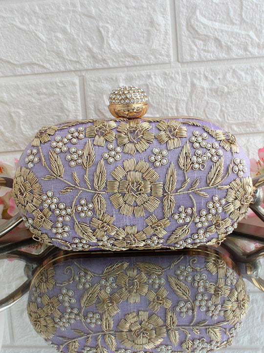 Shriya Clutch Bag-Lavender