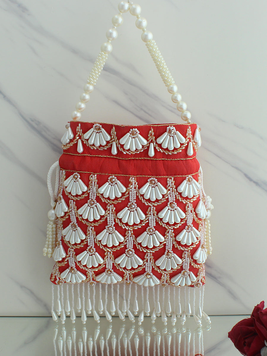 Navika Potli Bag-Red