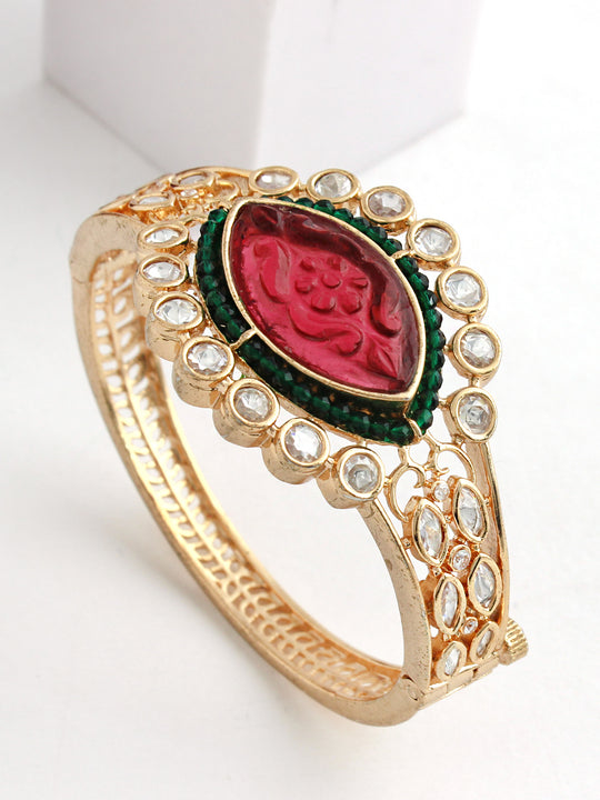 Anusha Bangle Bracelet-Ruby pink