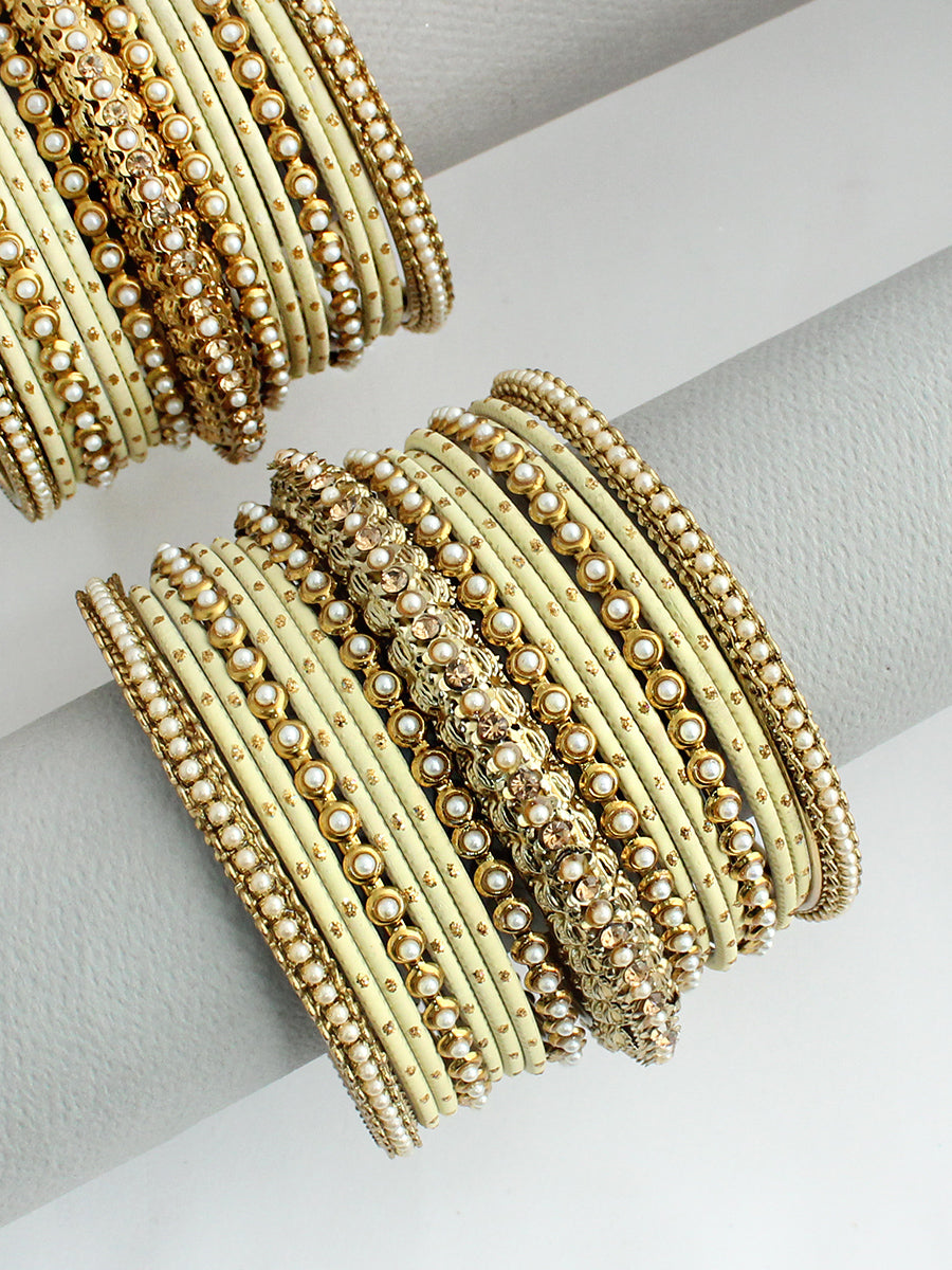 Navita Bangle Set / Stack -Ivory
