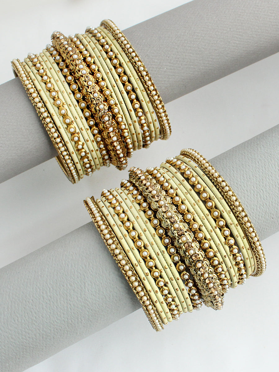 Navita Bangle Set / Stack -Ivory