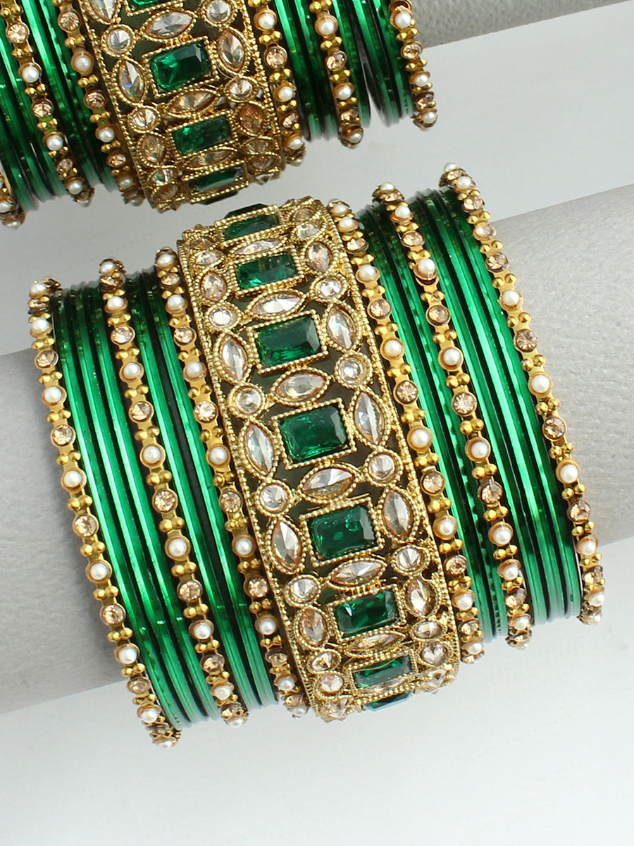 Harini Bangle Set / Stack-Green