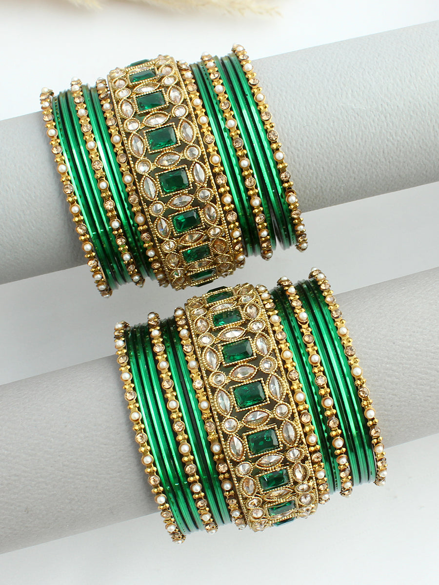 Harini Bangle Set / Stack-Green