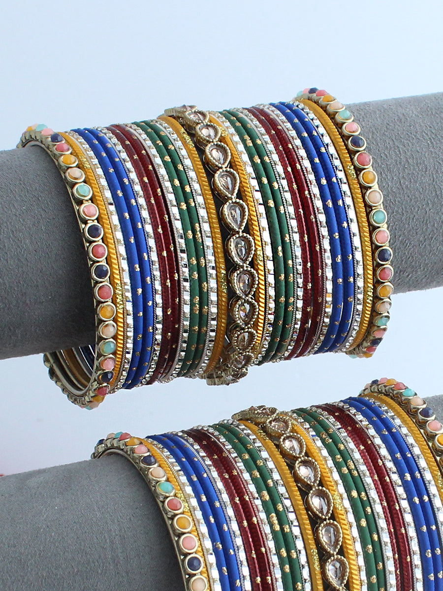 Amrita Bangle Set / Stack-Multicolor