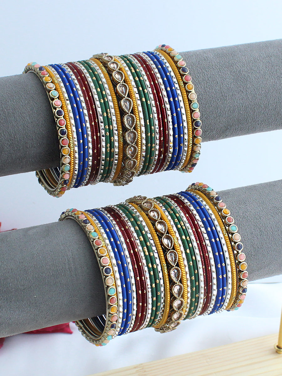 Amrita Bangle Set / Stack-Multicolor