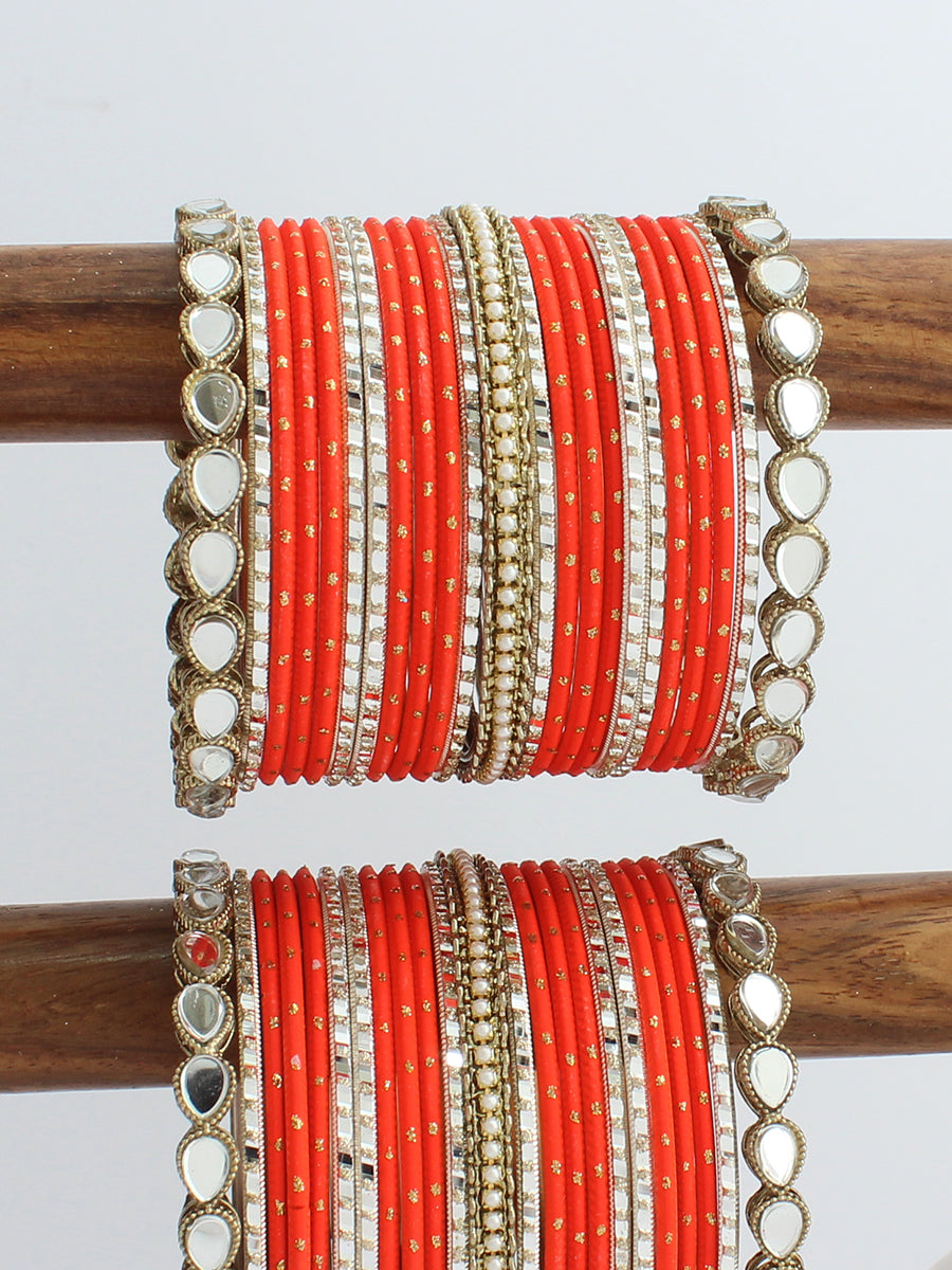Uma Bangle Set / Stack-Orange