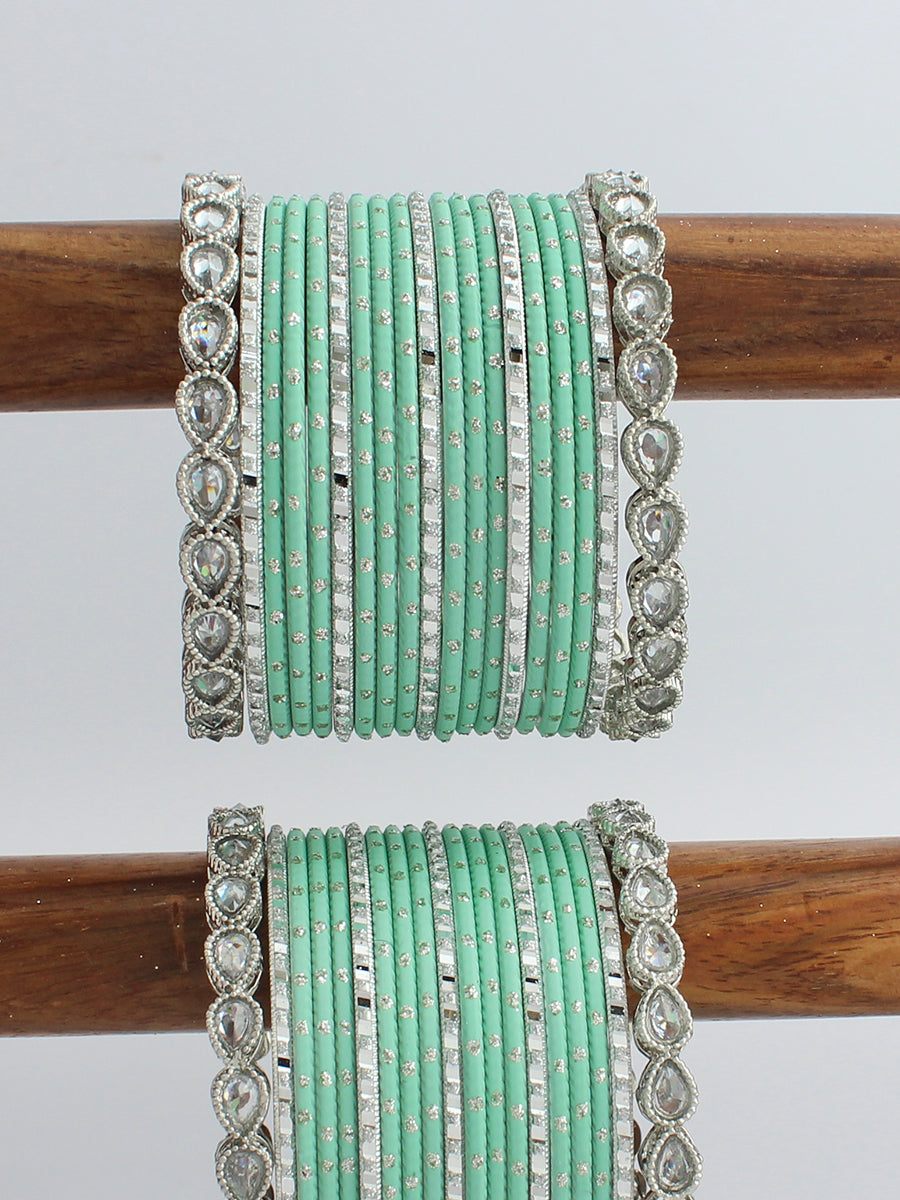 Rijul Bangle Set / Stack
-Mint Green