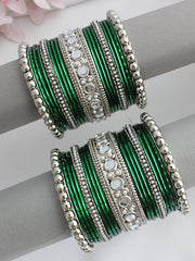 Vrishti Bangle Set / Stack -Green