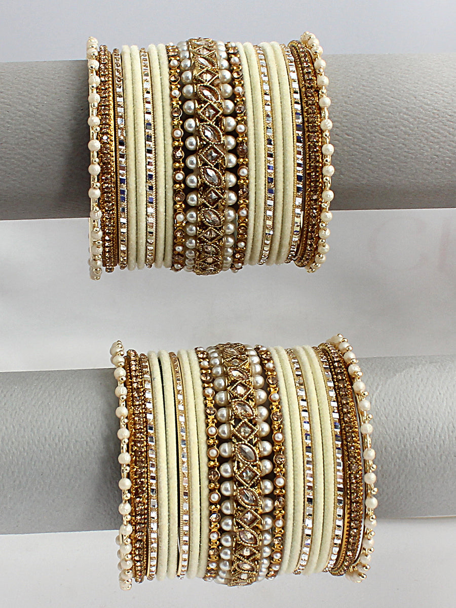 Ruhi Bangle Set / Stack-Ivory