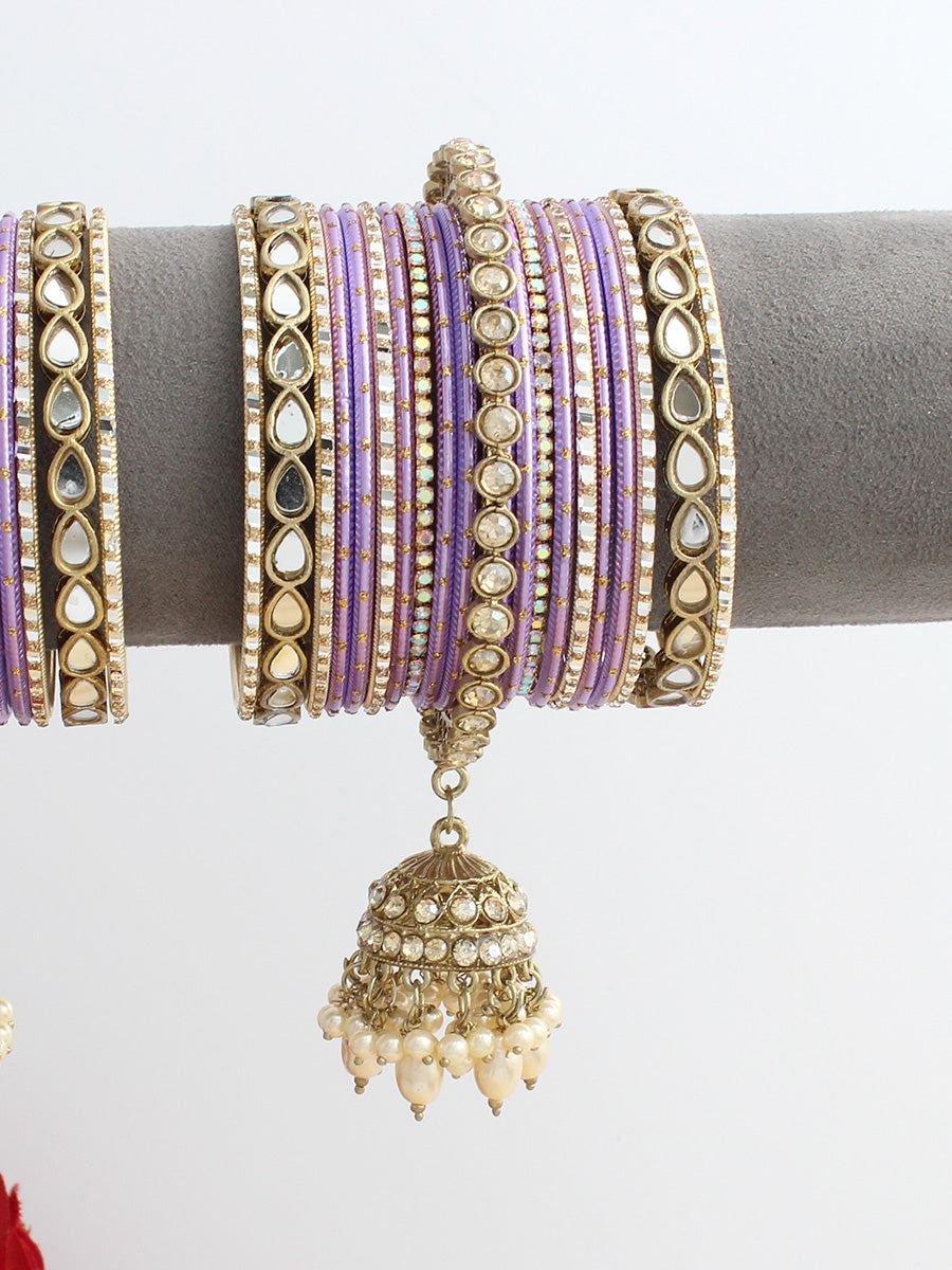 Aarvi Bangle Set / Stack-Lavender