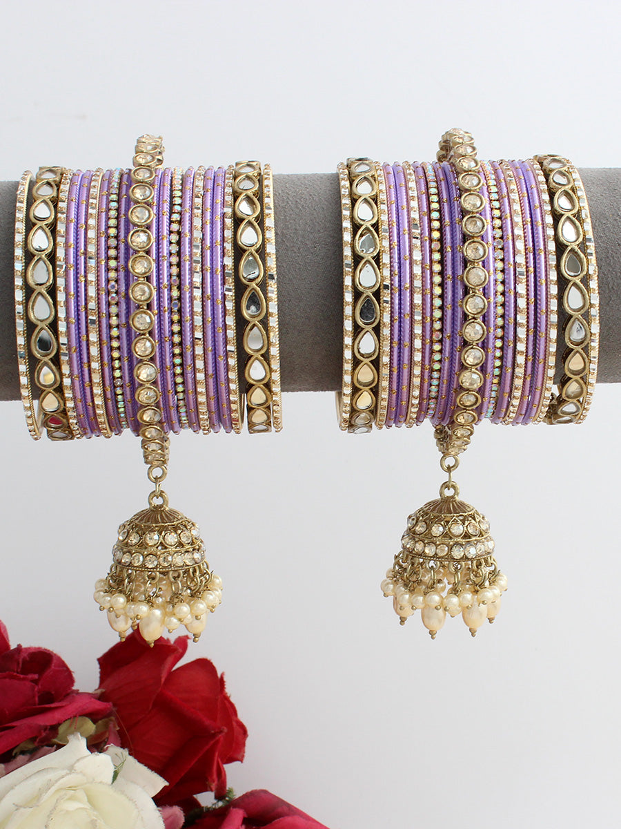 Aarvi Bangle Set / Stack-Lavender