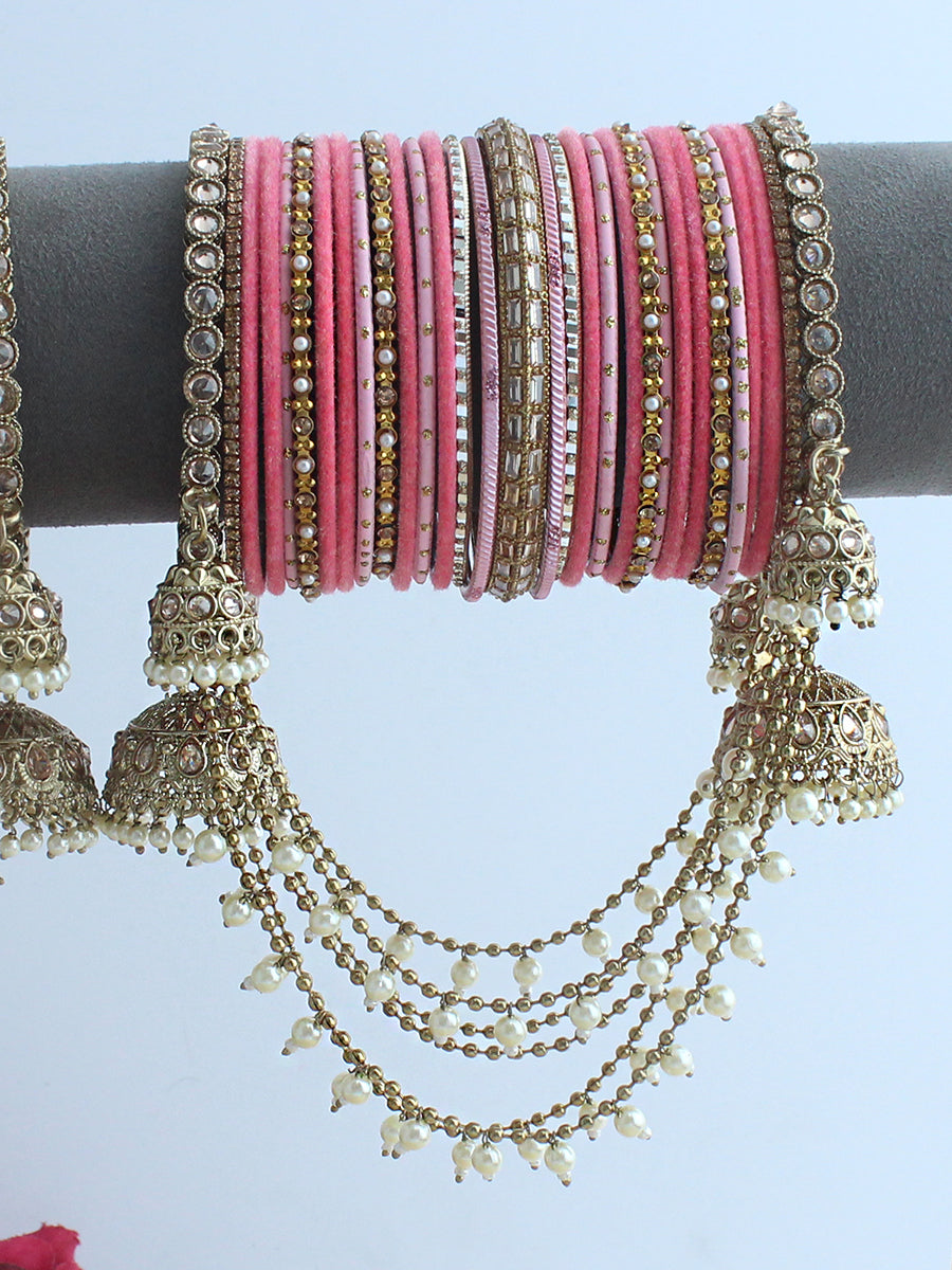 Aayushi Bangle Set / Stac-Pink