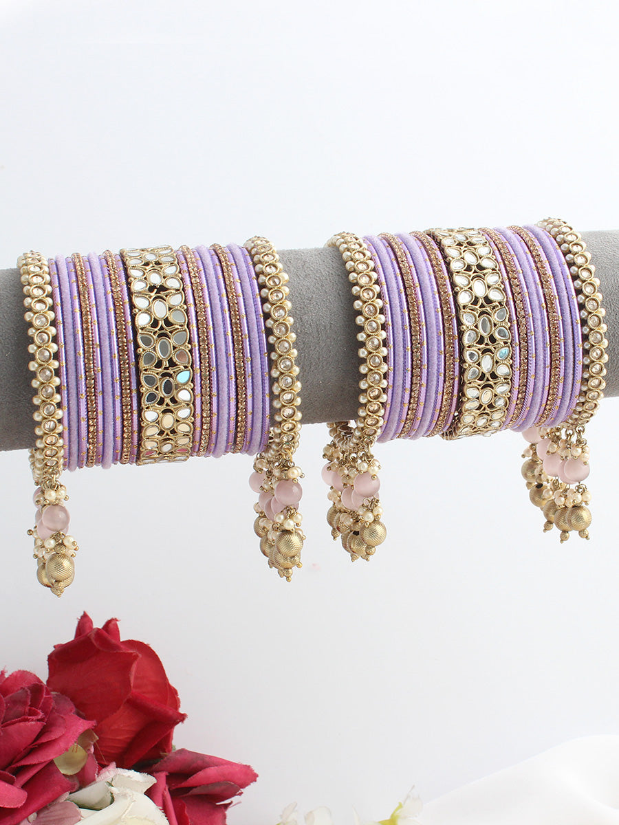 Vipasha Bangle Set / Stack-Lavender