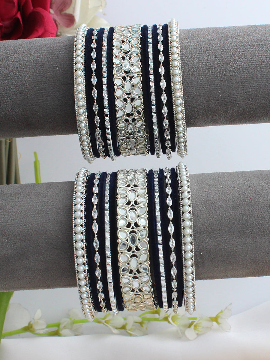 Noah Bangle Set / Stack-Navy Blue