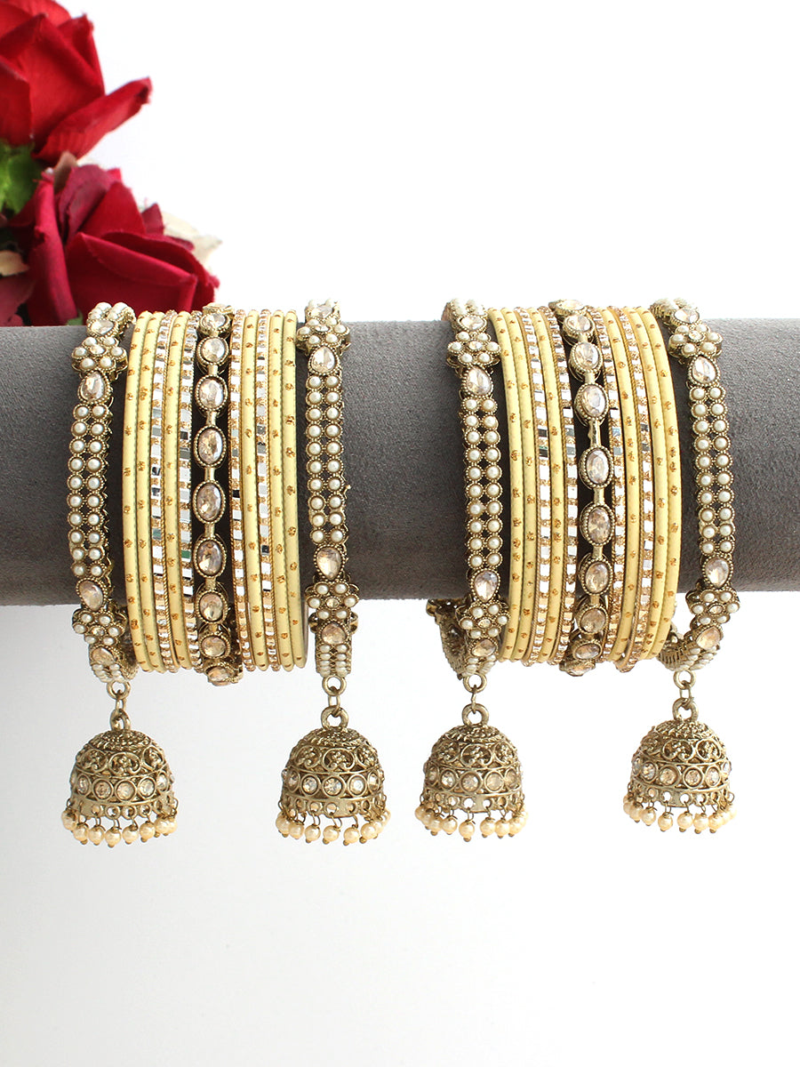 Shriva Bangle Set / Stack-Butter Yellow
