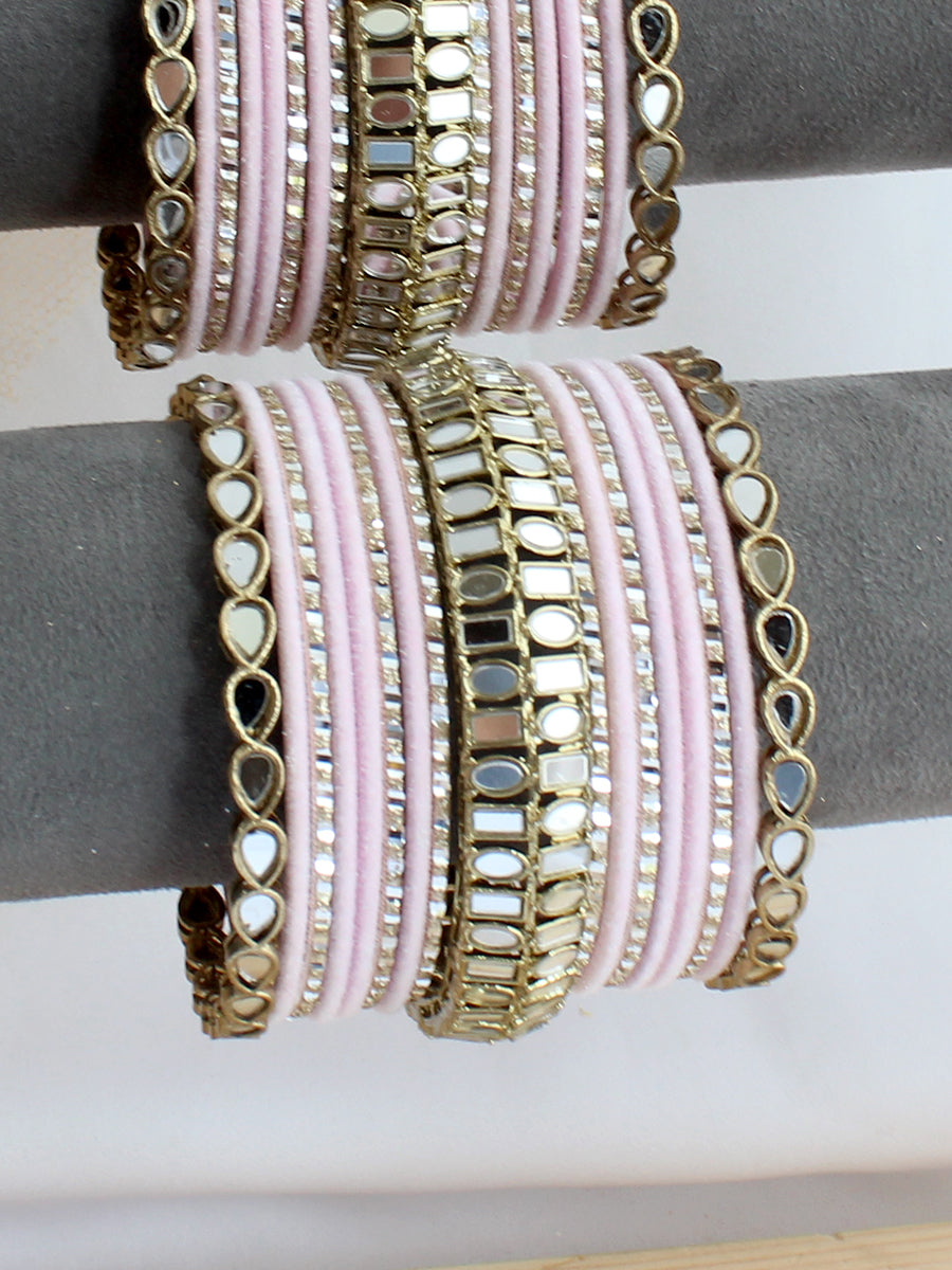 Navisha Bangle Set / Stack - Pastel Pink