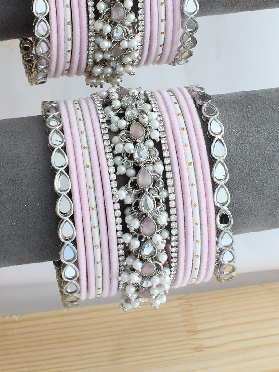 Aruni Bnagle Set / Stack - Pastel Pink