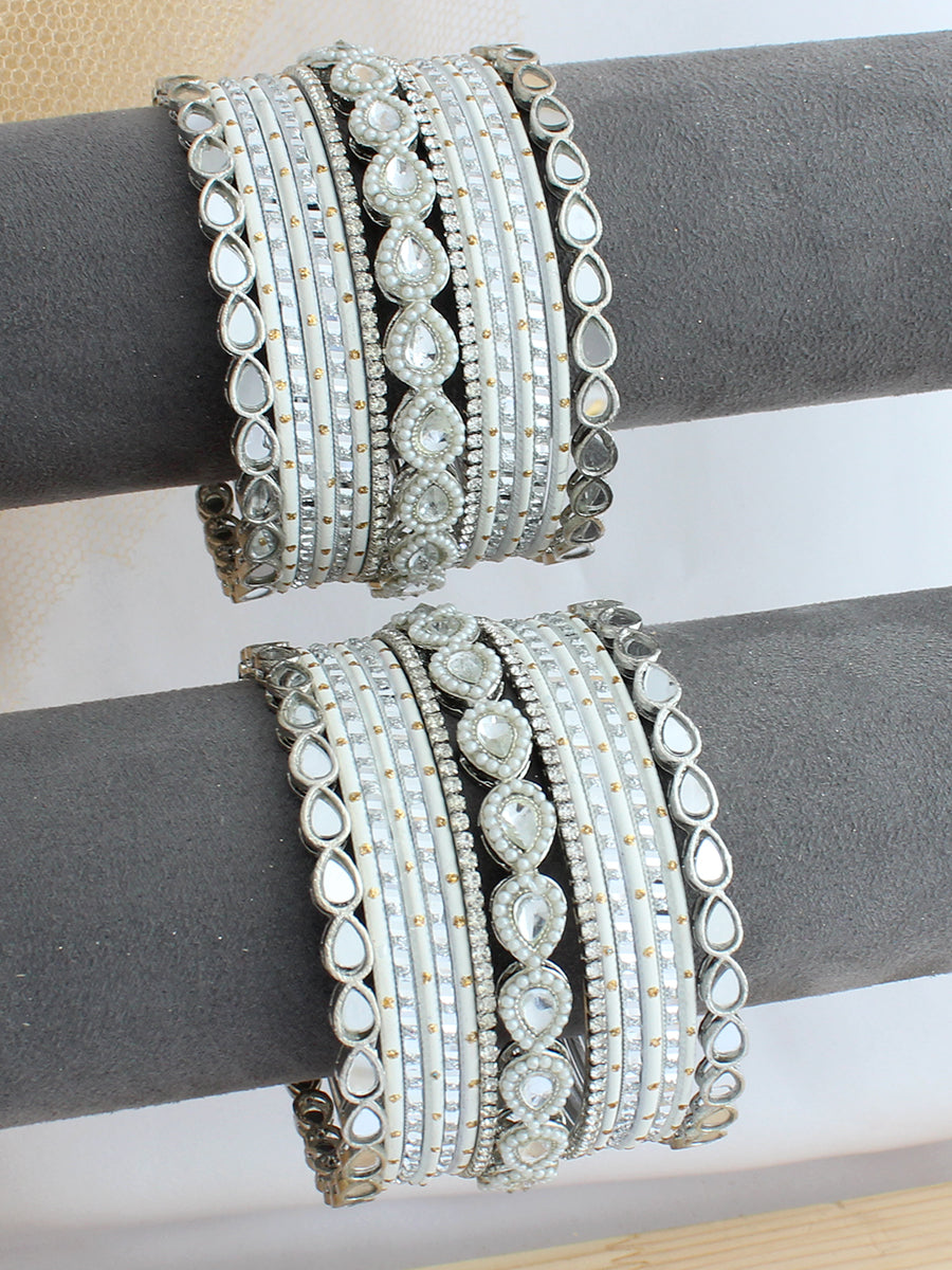 Samia Bangle Set / Stack - Silver
