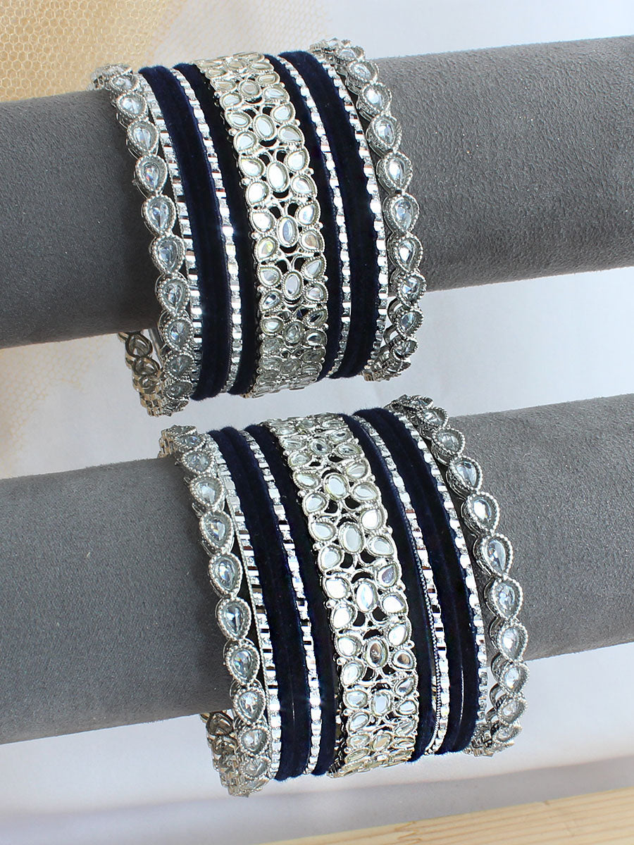 Sara Bangle Set / Stack - Navy Blue