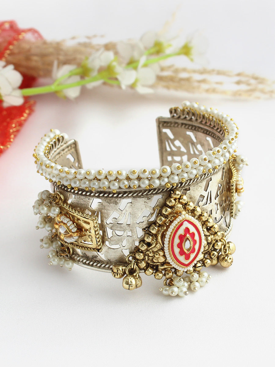 Amoha Cuff Bangle / Bracelet-Metallic