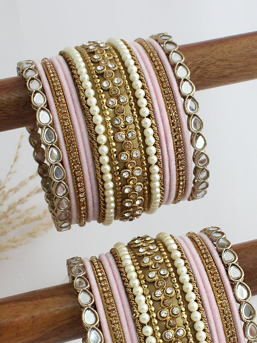 Romisa Bangle Set / Stack-Pastel Pink