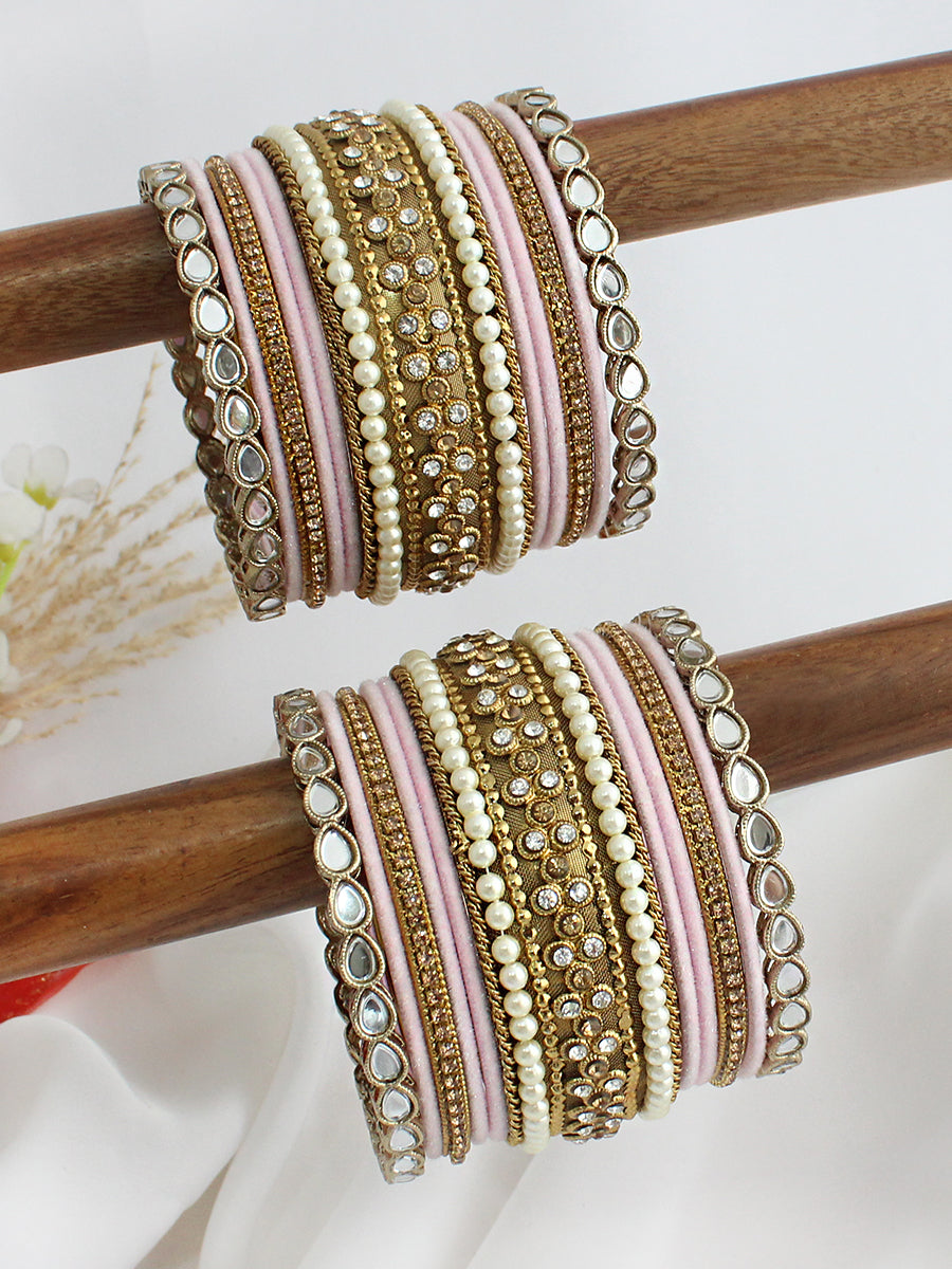 Romisa Bangle Set / Stack-Pastel Pink