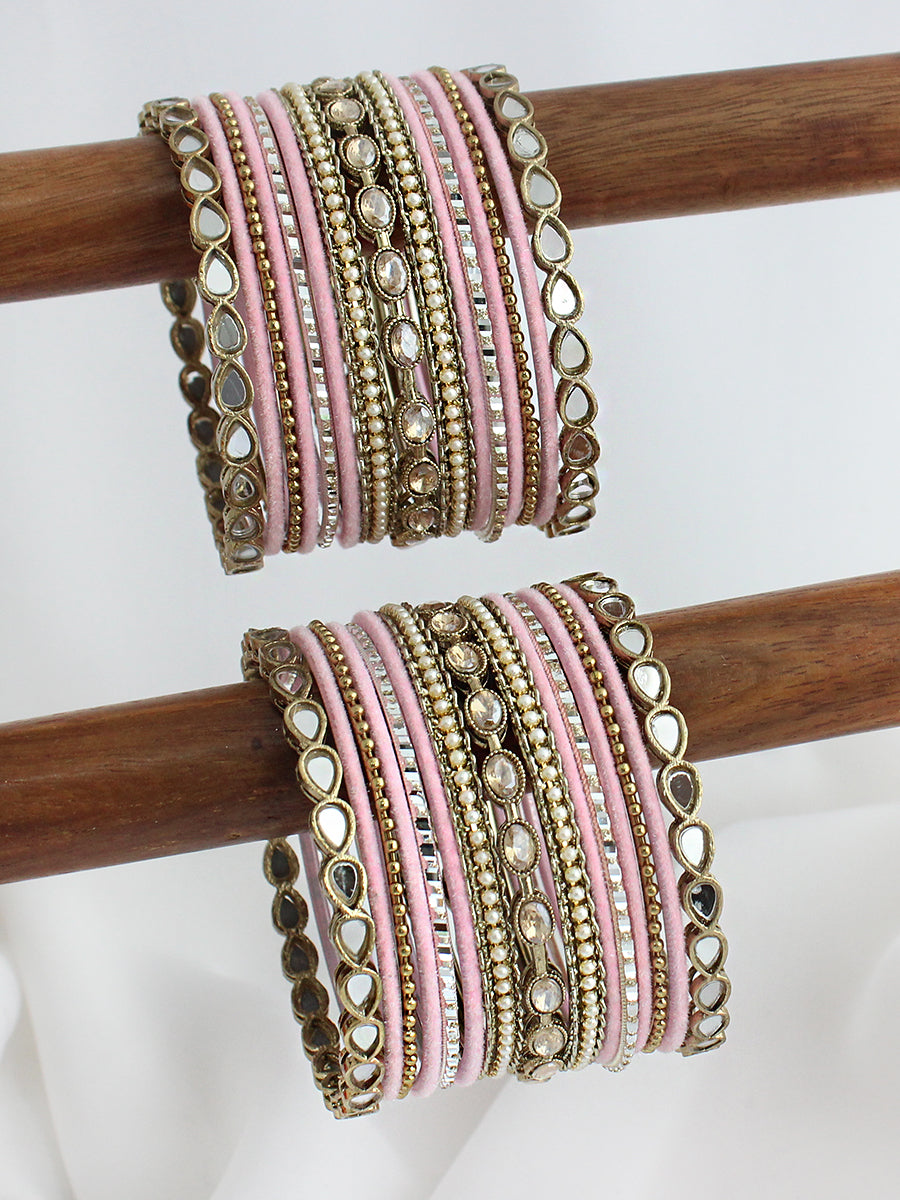 Akira Bangle Set / Stack-Pastel Pink