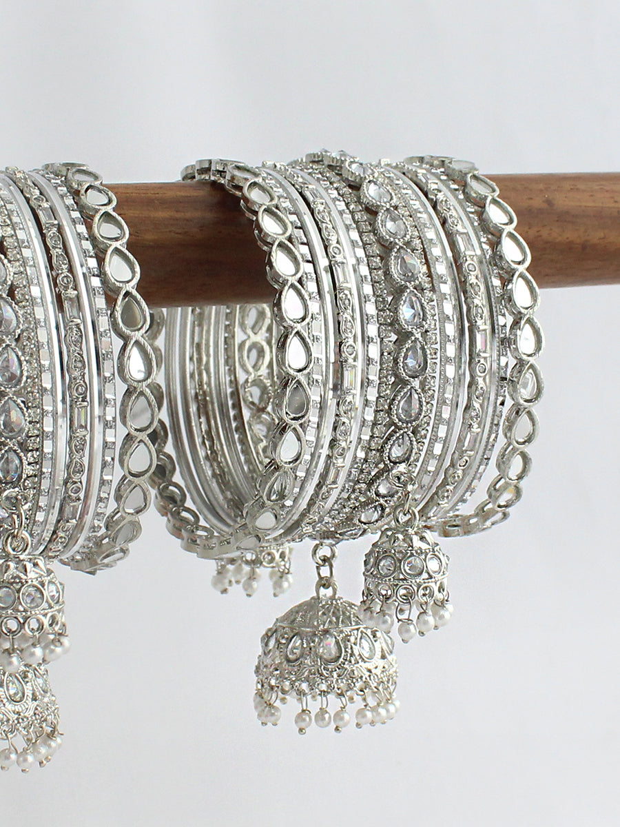 Eshal Bangle Set / Stack-Silver