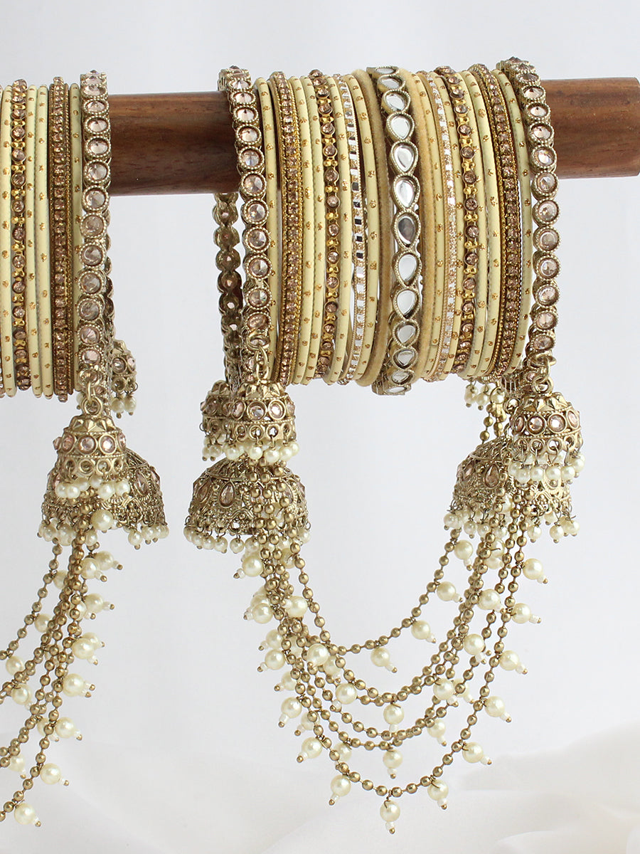 Arnika Bangle Set / Stack-Butter Yellow