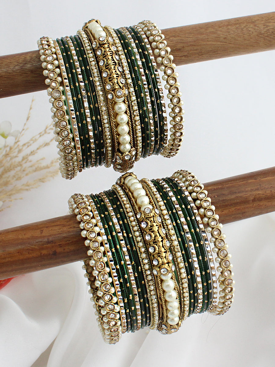 Miraya Bangle Set / Stack-Green