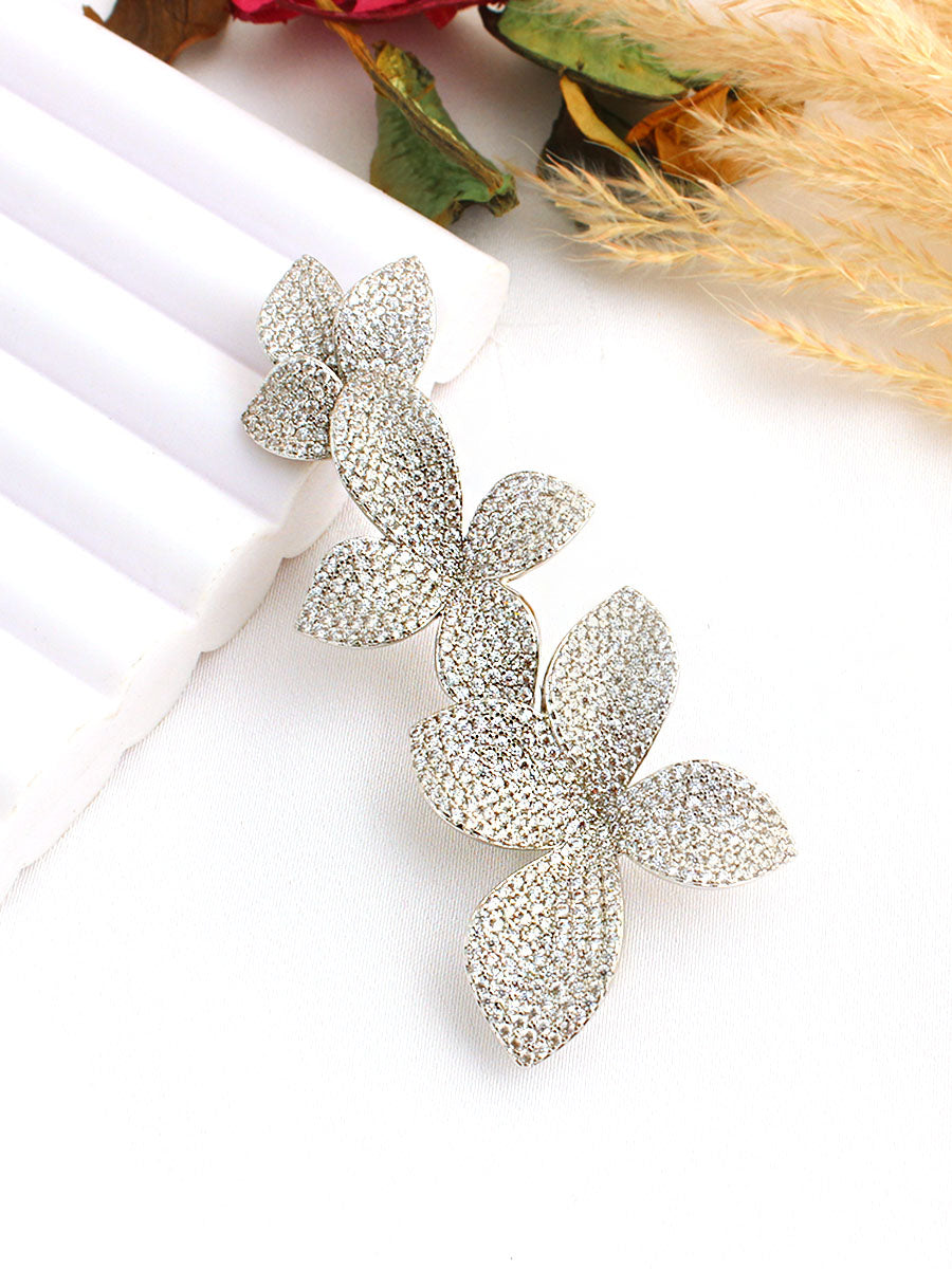 Orchid Floral Pin Broach / Brooch-Silver