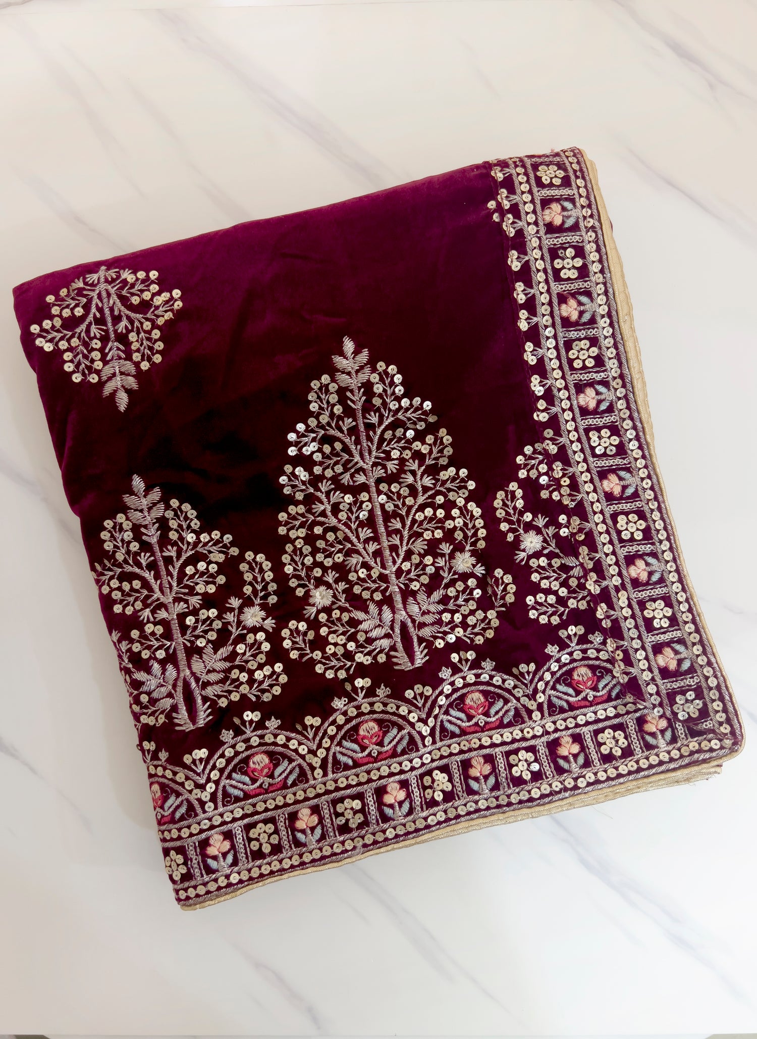 Avisha Dupatta-Maroon