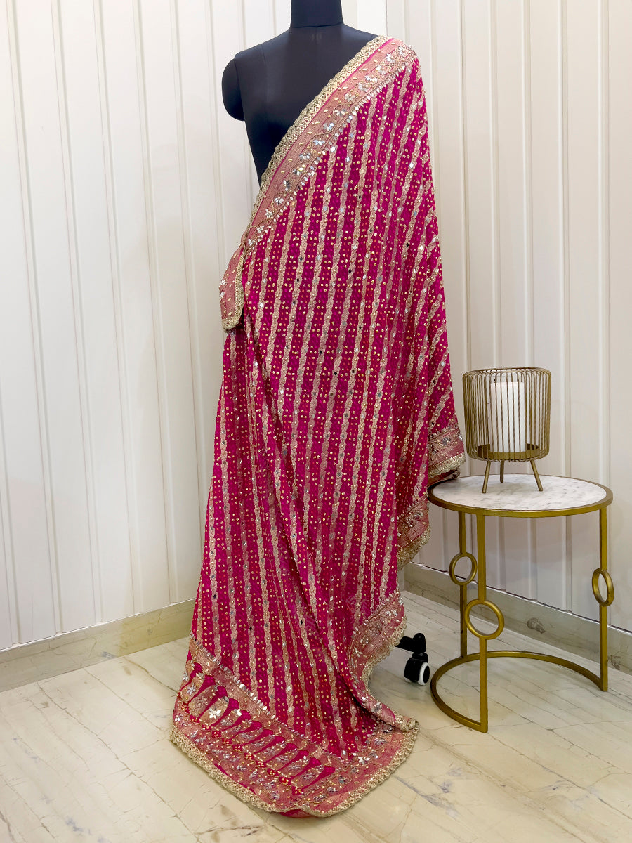Chetna Dupatta - Hot Pink