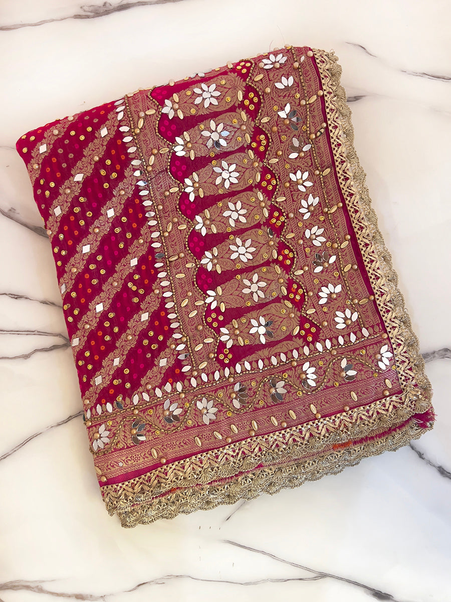 Chetna Dupatta - Hot Pink