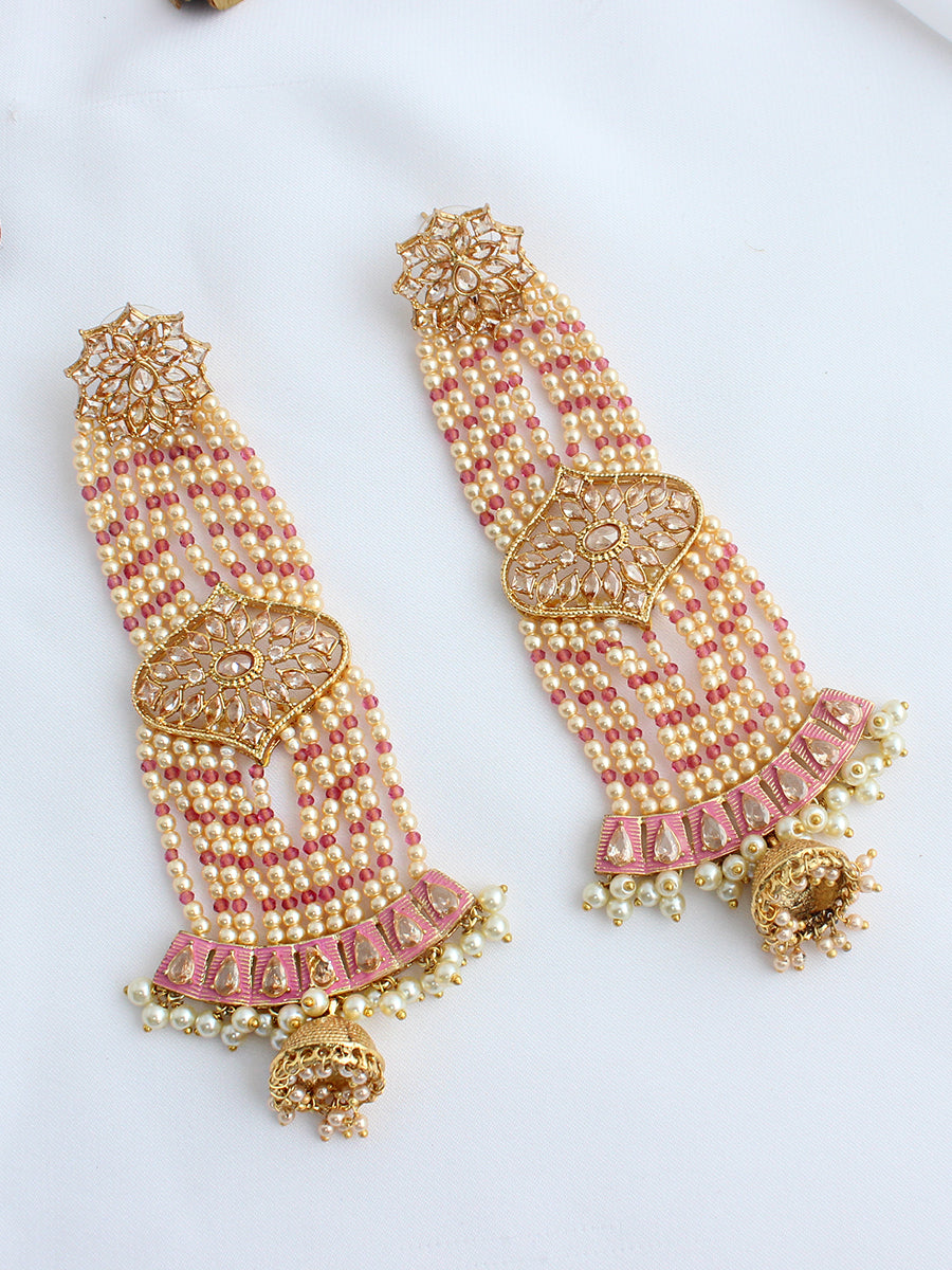 Maysha Earrings-Pink