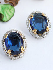 Kiansha Stud Earrings-Blue