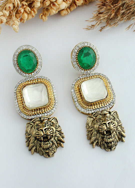 Karnika Earrings-Green