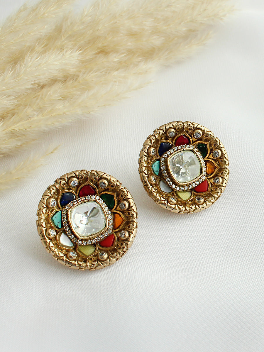 Ishani Stud Earrings-Multicolor