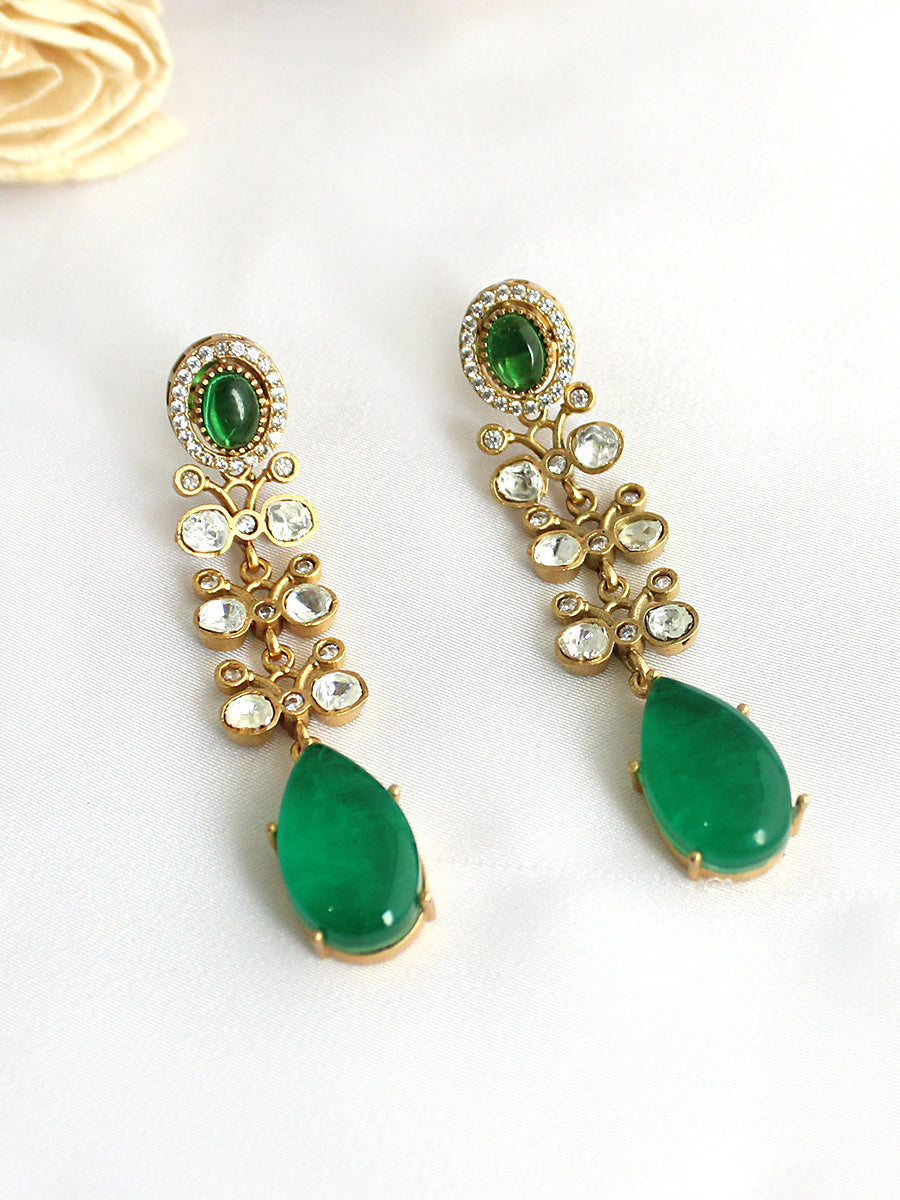 Sparshi Dangle Earrings-Green