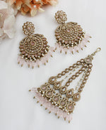 Navisha Earrings & Jhoomer-Pastel Pink