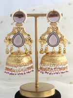 Sreeja Jhumki Earrings-Purple