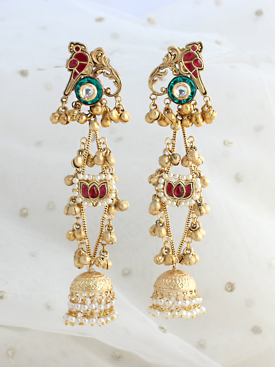 Varnika Long Jhumki Earrings