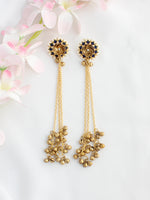 Atishi Long Earrings-Blue