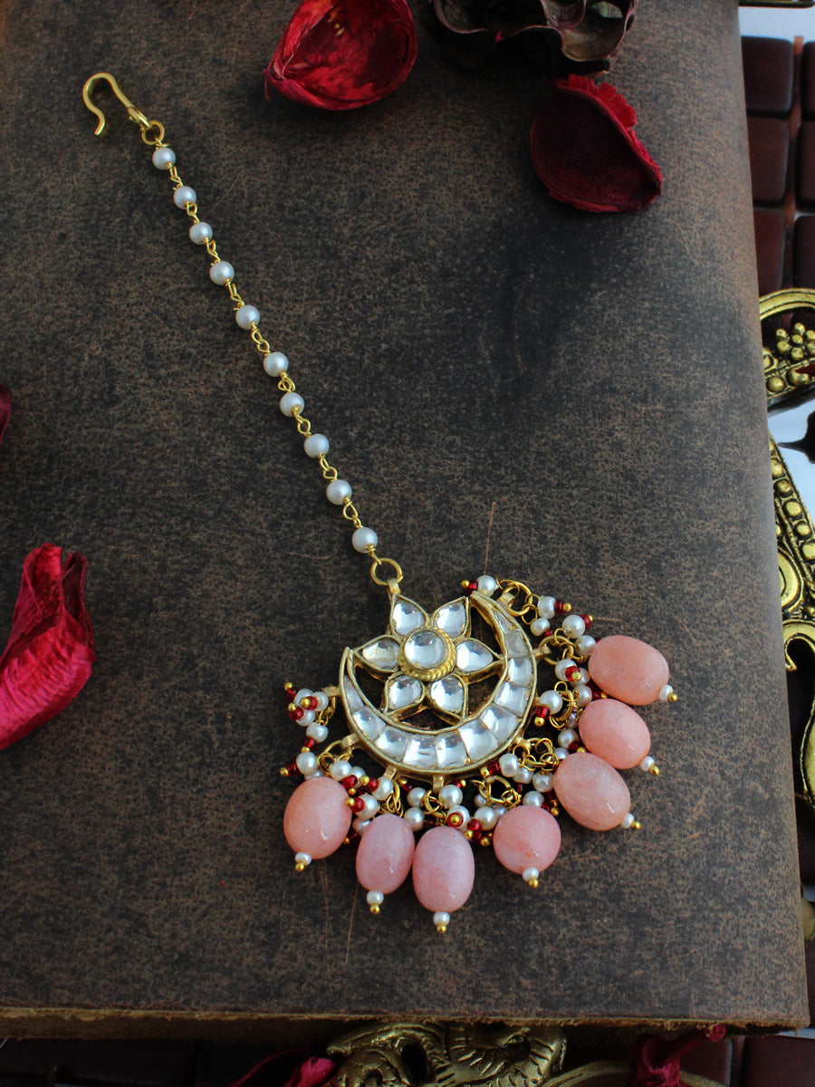 Pranshi Maang Tikka - Pink
