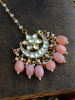 Pranshi Maang Tikka - Pink